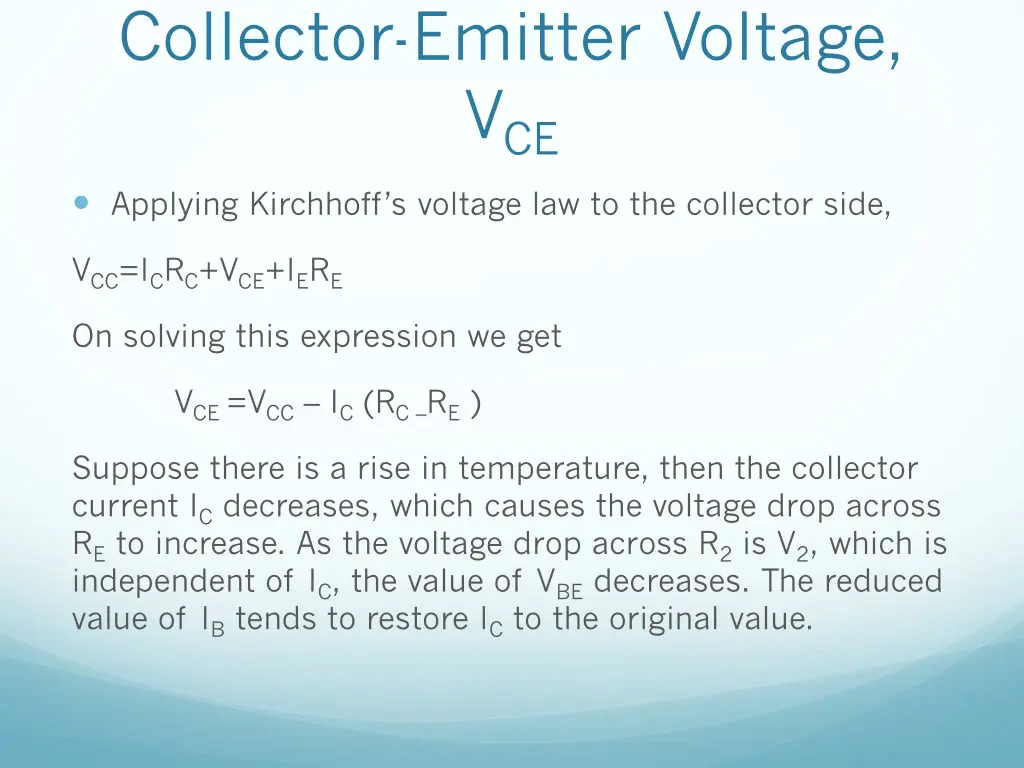 collector emitter voltage v ce