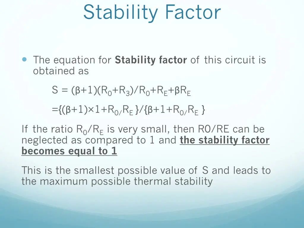 stability factor 2