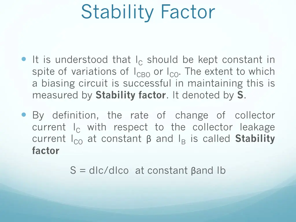 stability factor