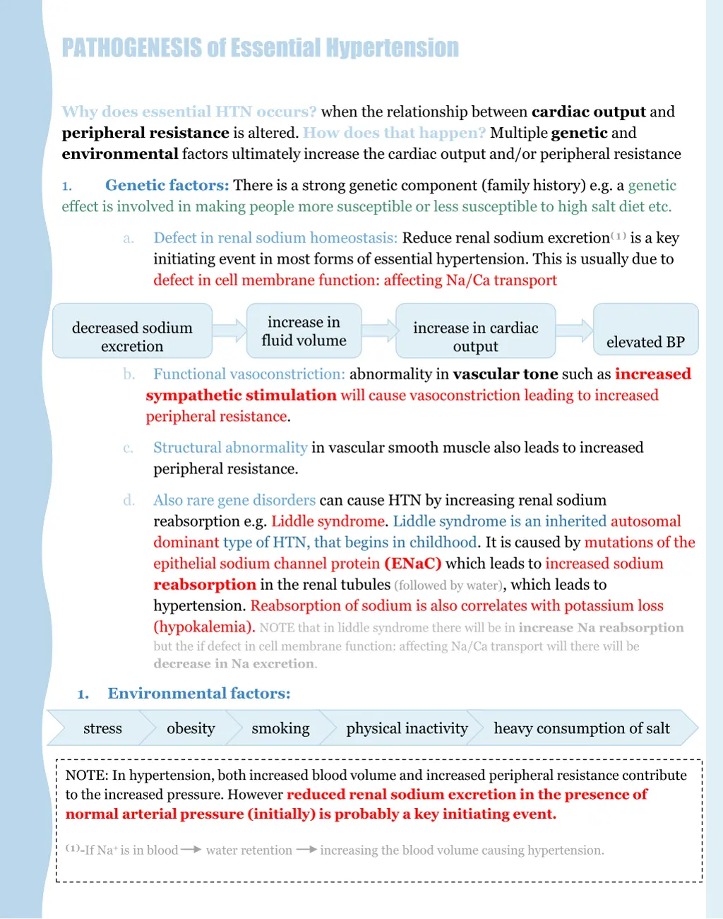 pathogenesis of essential hypertension