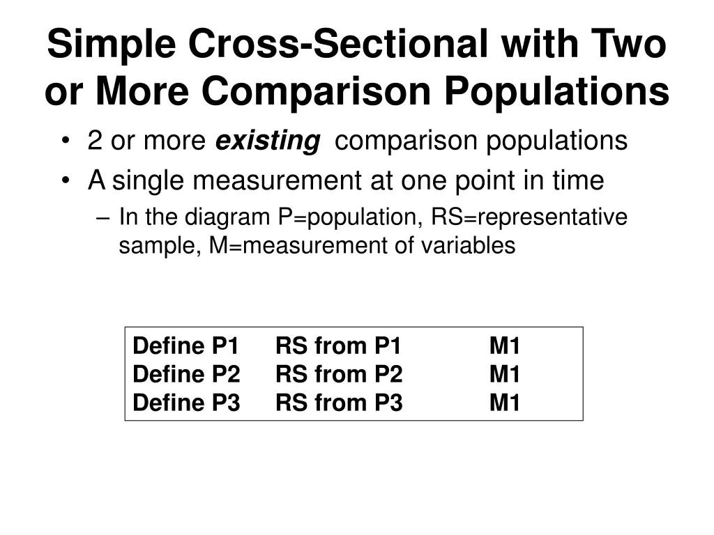 simple cross sectional with two or more