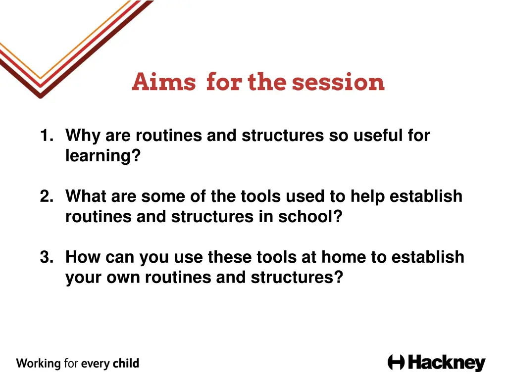 aims for the session