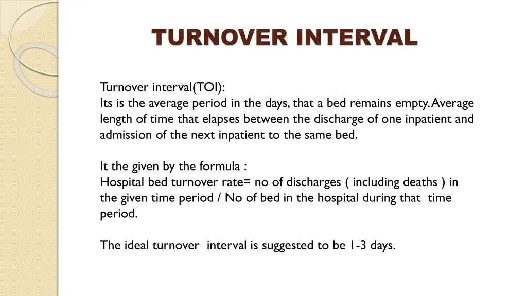 turnover interval