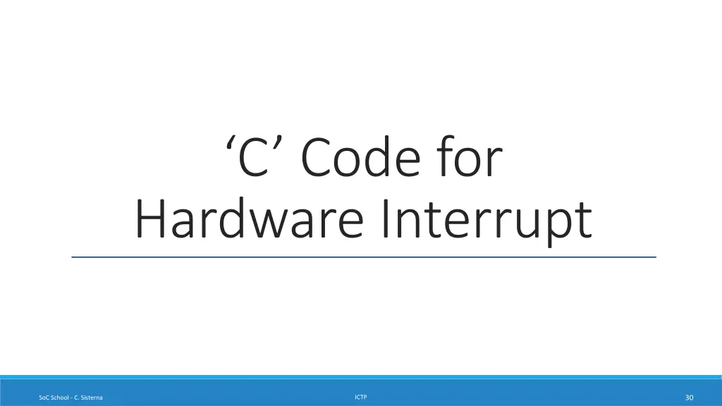 c code for hardware interrupt