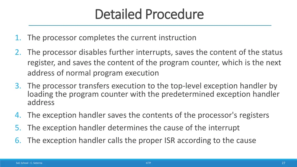 detailed procedure detailed procedure