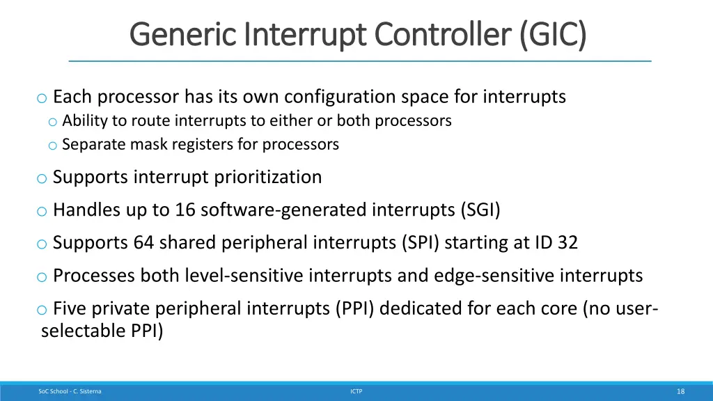 generic interrupt controller gic generic 1