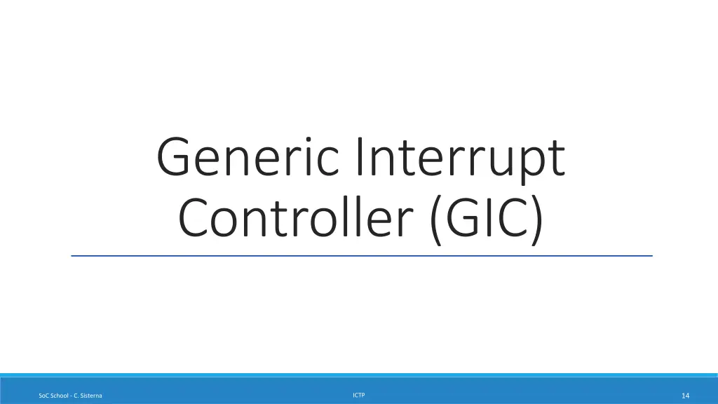 generic interrupt controller gic