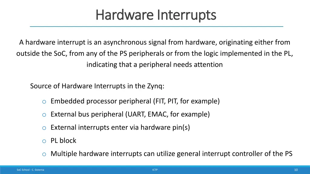 hardware interrupts hardware interrupts