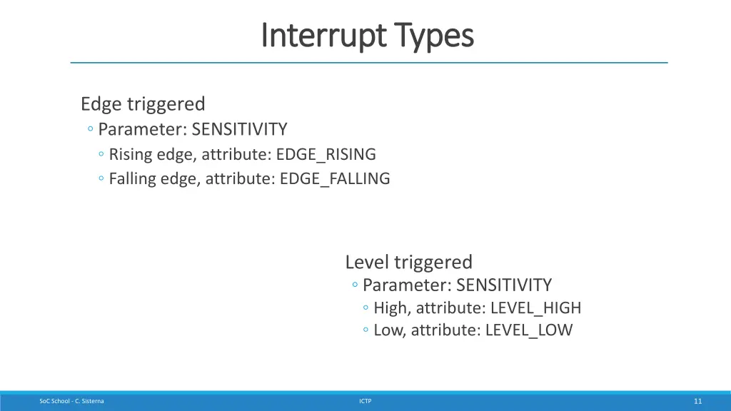 interrupt types interrupt types