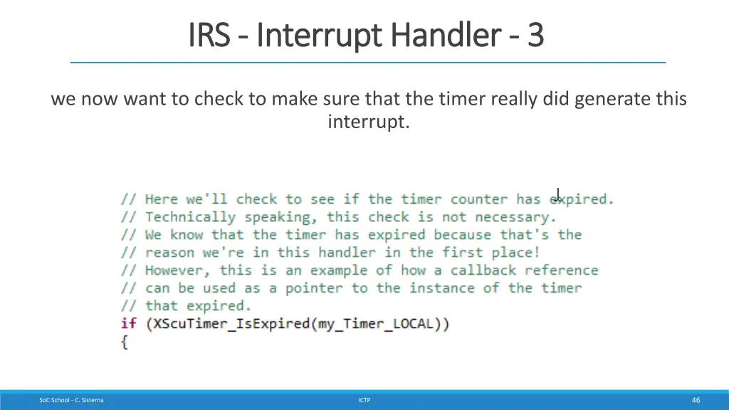 irs irs interrupt handler interrupt handler 3 3