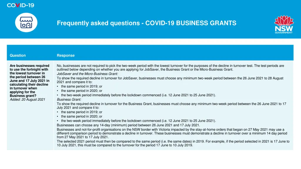 frequently asked questions covid 19 business 20