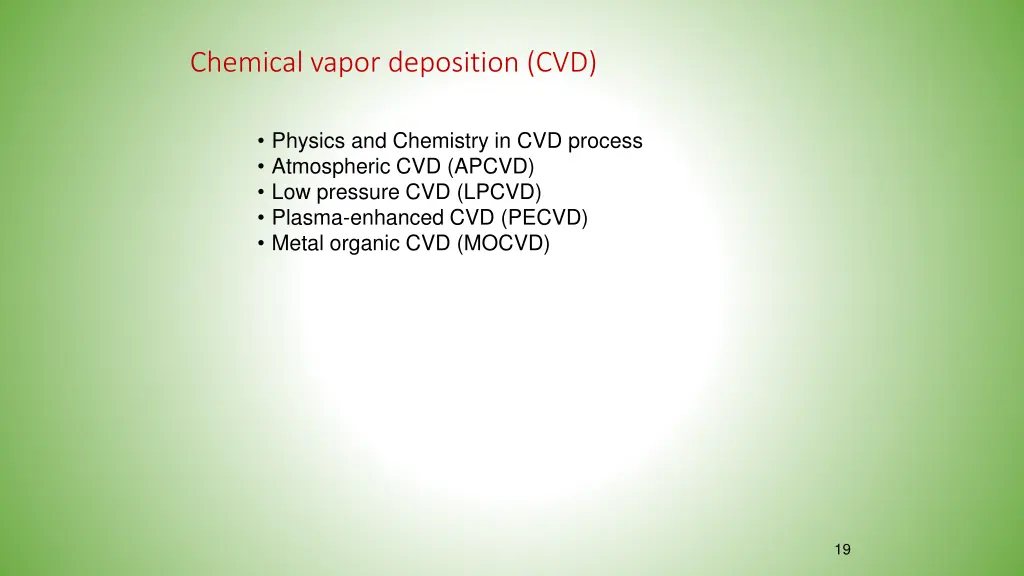 chemical vapor deposition cvd