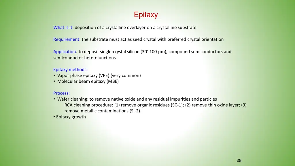 epitaxy