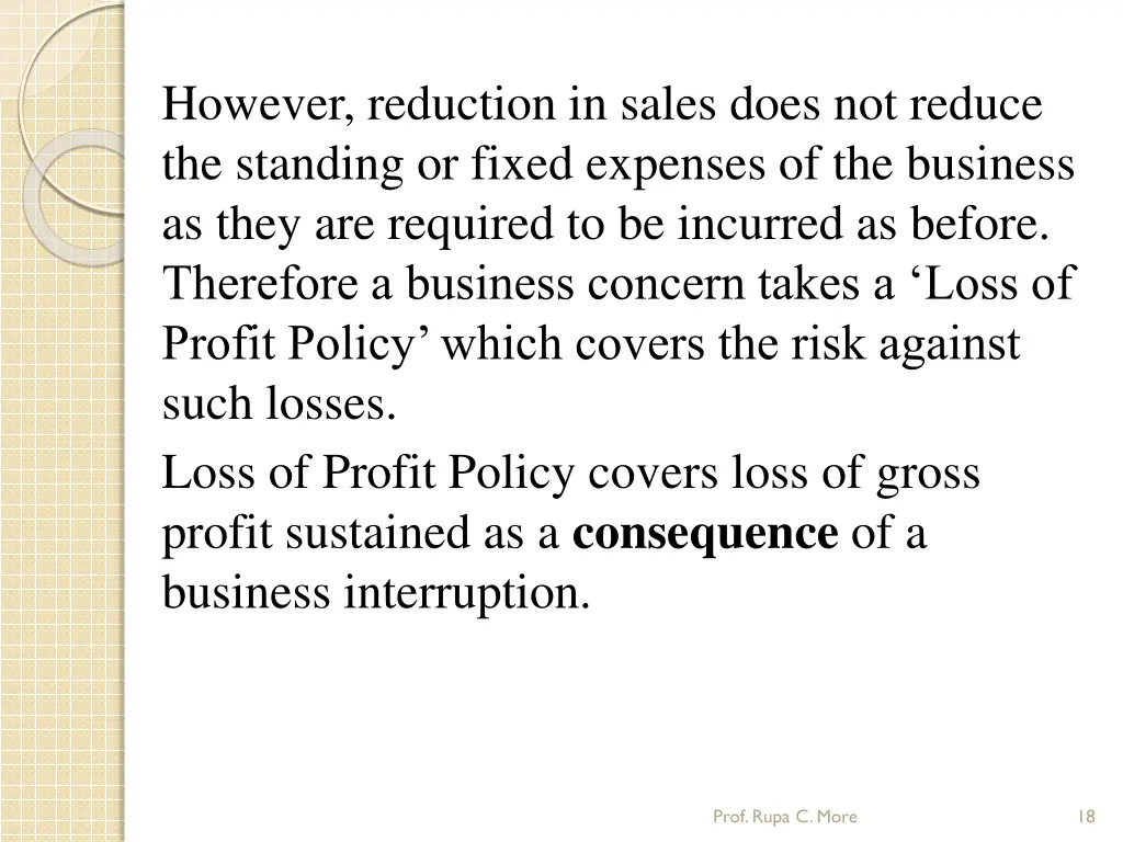 however reduction in sales does not reduce