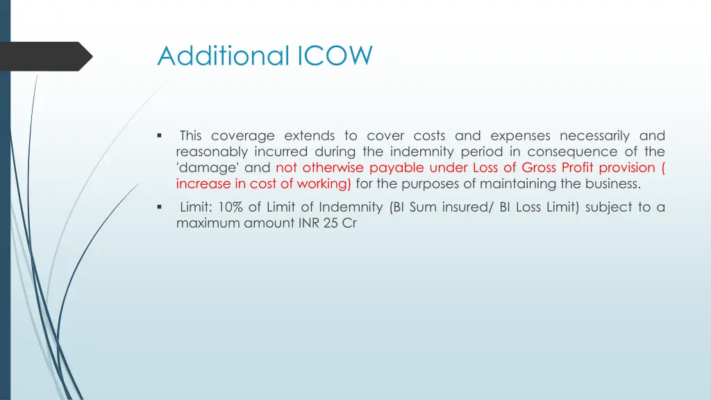 additional icow