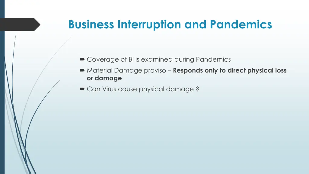 business interruption and pandemics