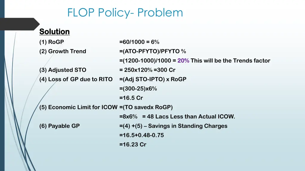 flop policy problem 1