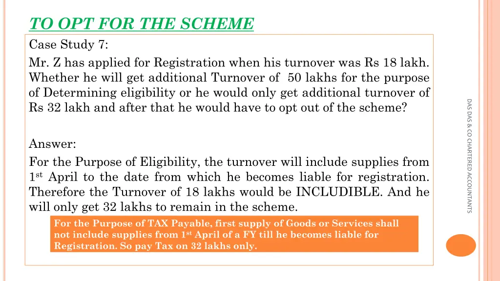 to opt for the scheme case study 4