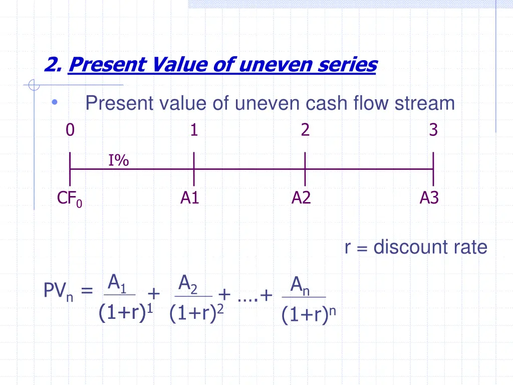 2 present value of uneven series