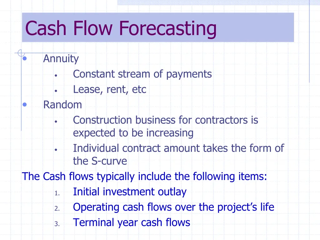 cash flow forecasting 1