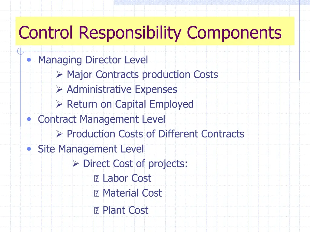 control responsibility components