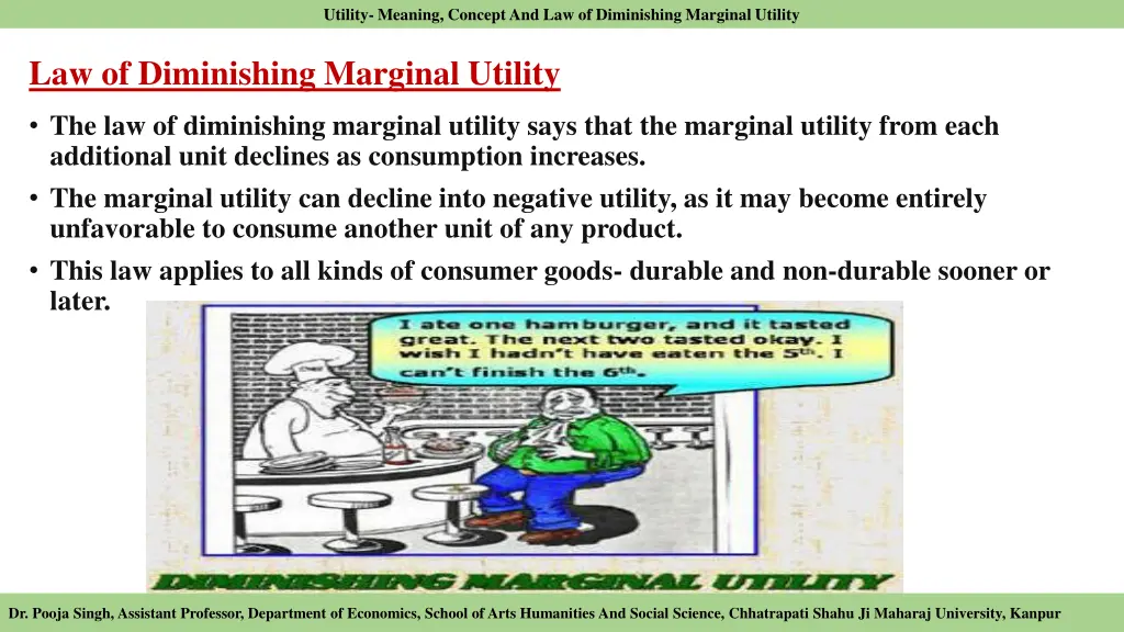 utility meaning concept and law of diminishing 4