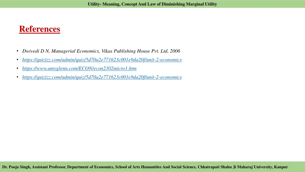 utility meaning concept and law of diminishing 7