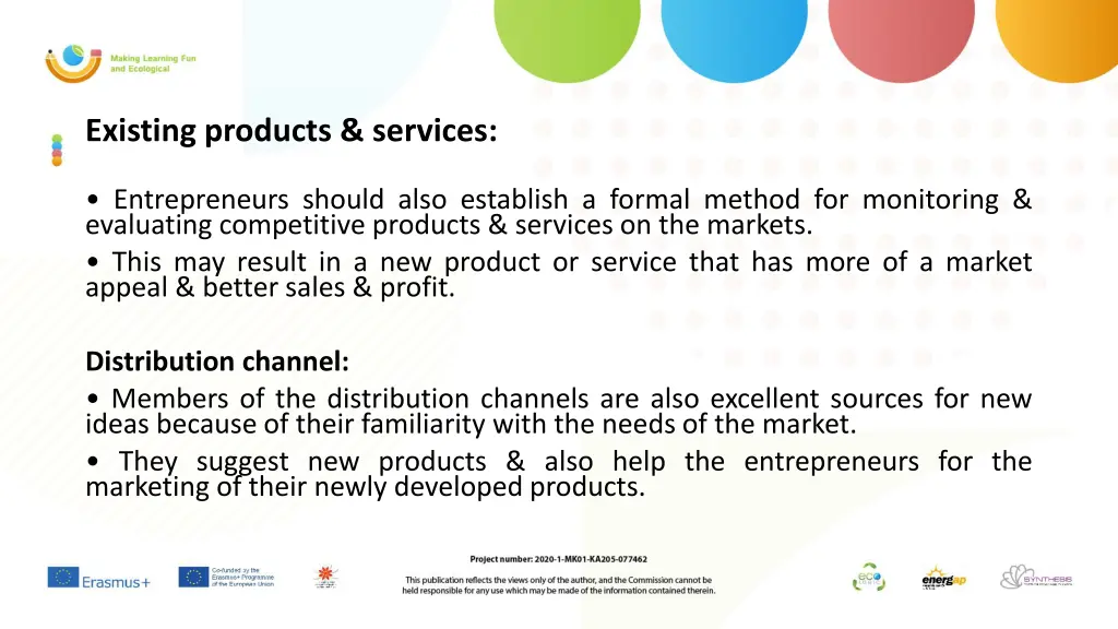 existing products services