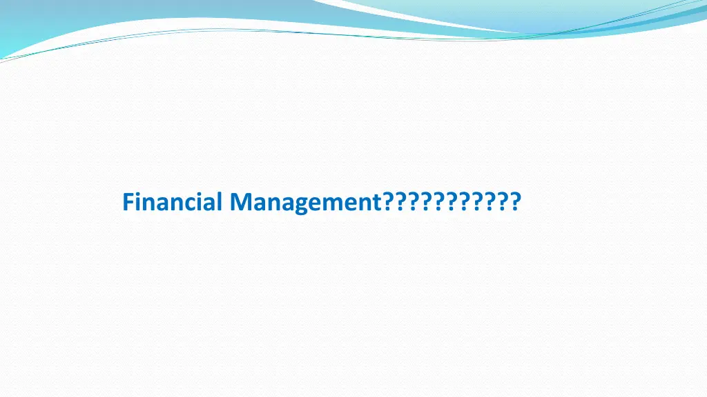 financial management