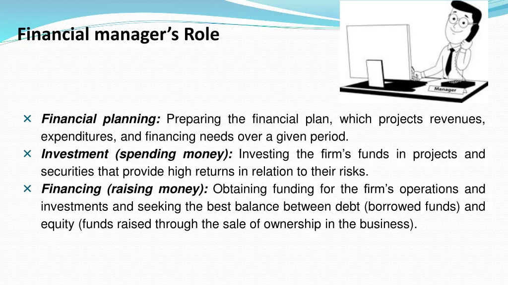 financial manager s role