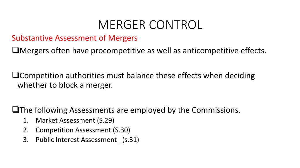 merger control 6