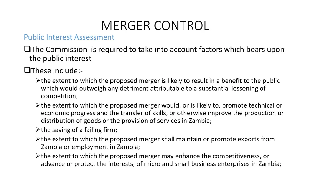 merger control 9