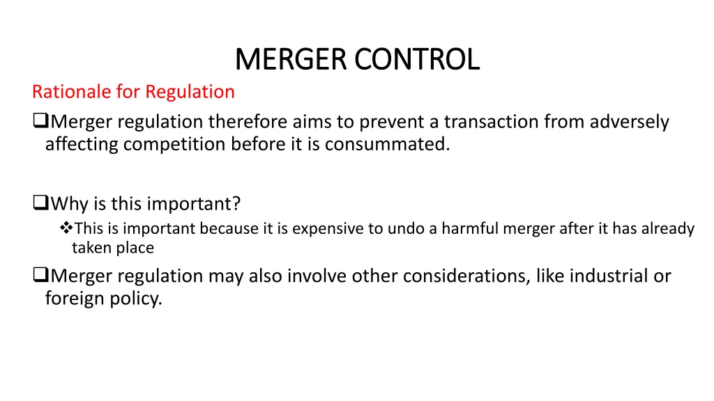 merger control merger control 1