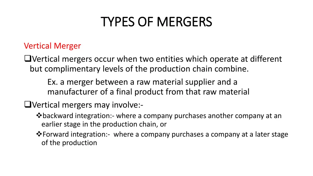 types of mergers types of mergers 2