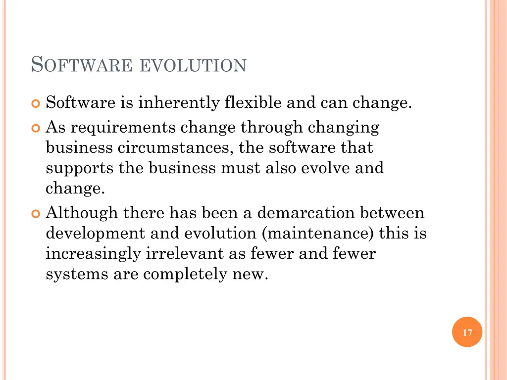 s oftware evolution