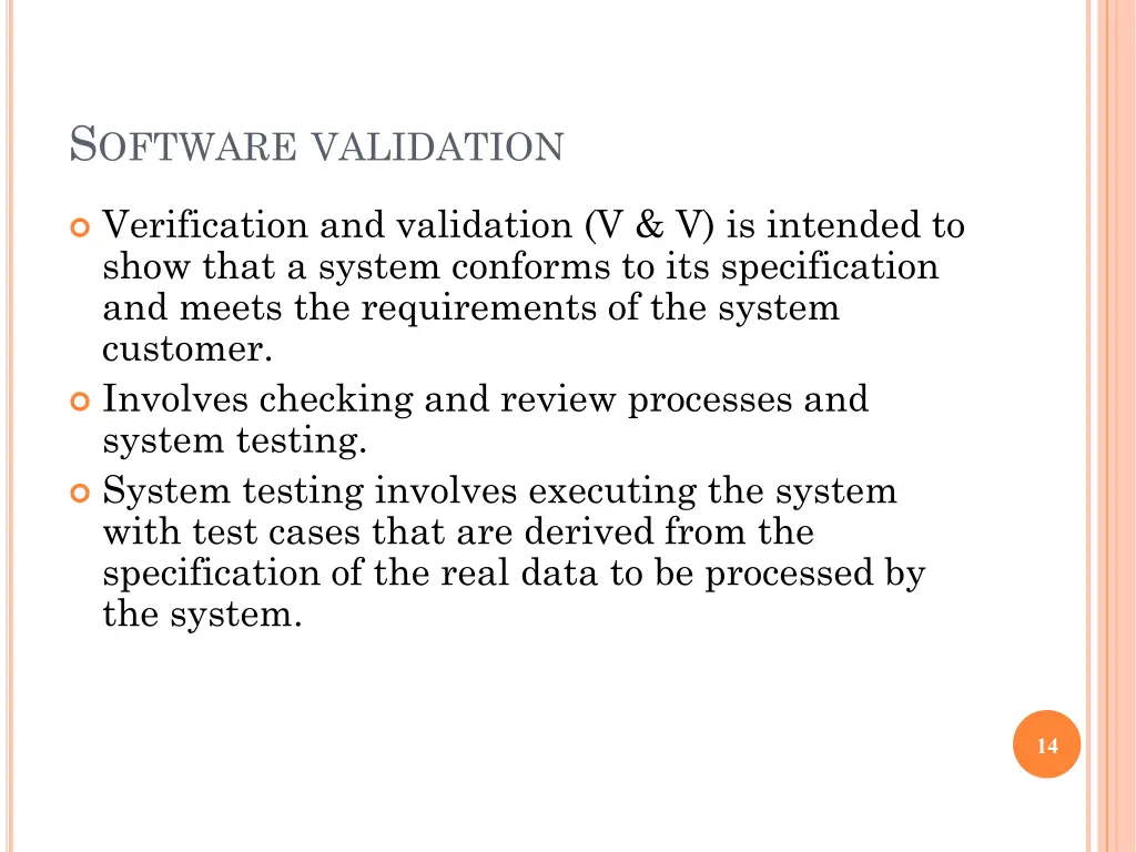 s oftware validation