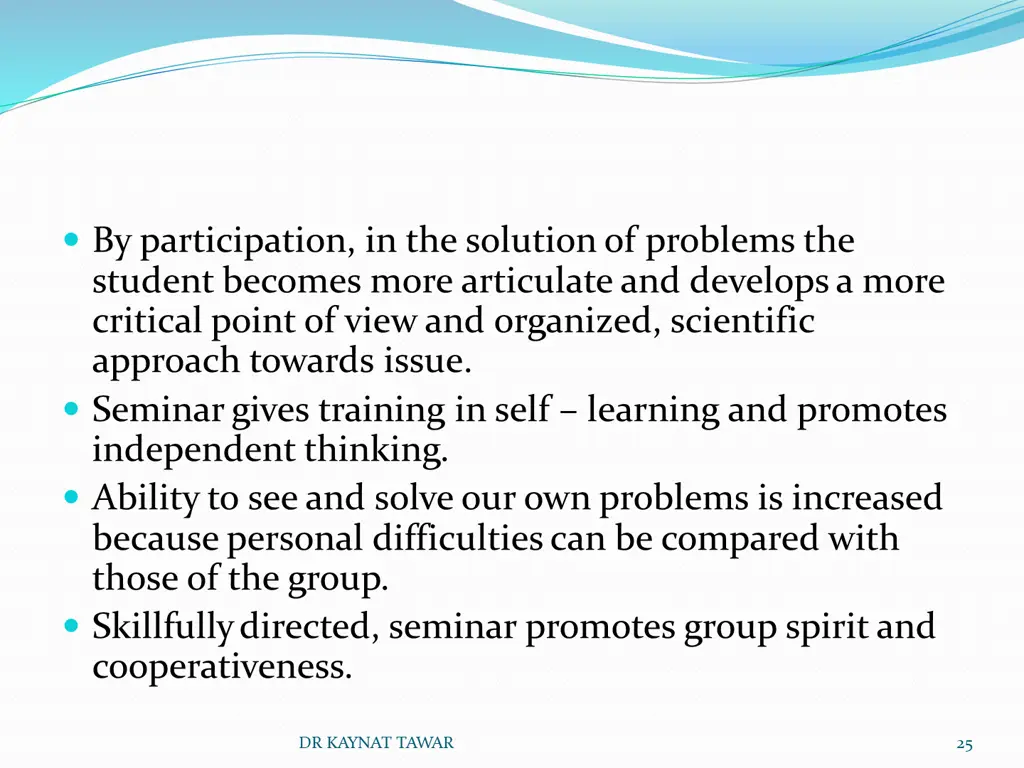 by participation in the solution of problems