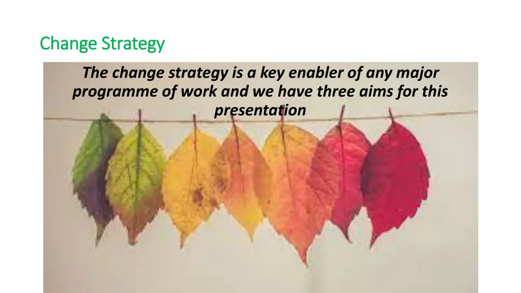 change strategy change strategy