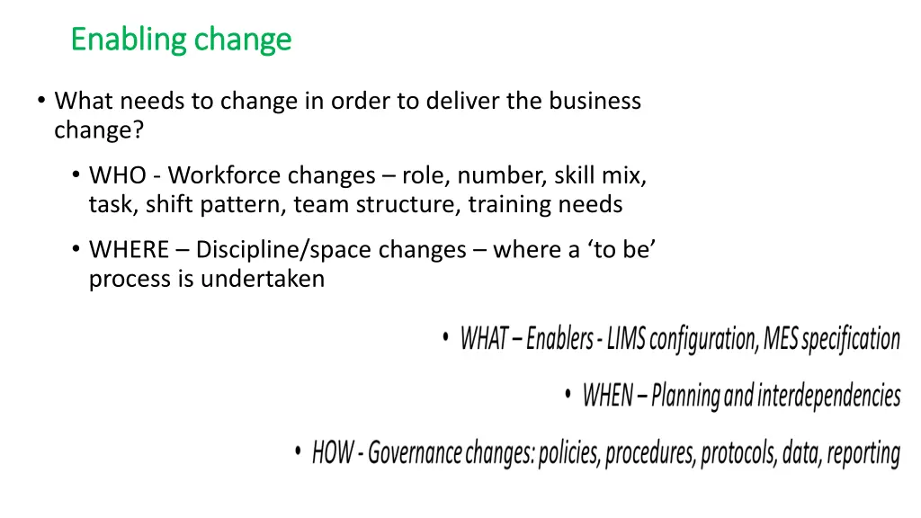 enabling change enabling change