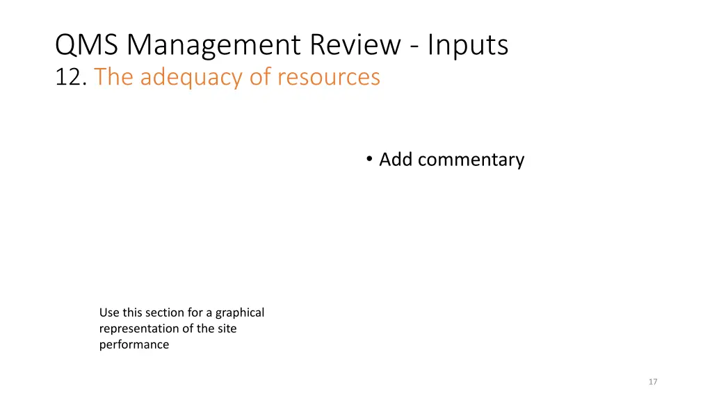 qms management review inputs 12 the adequacy