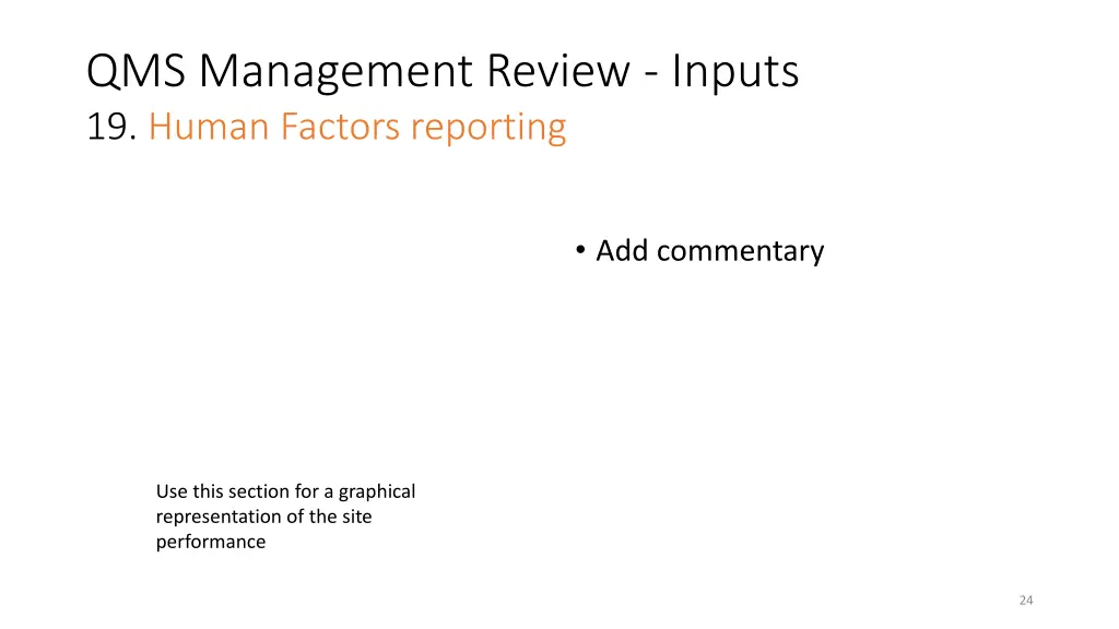 qms management review inputs 19 human factors