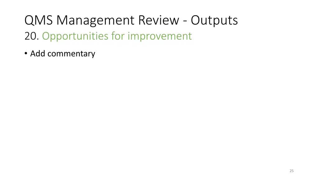 qms management review outputs 20 opportunities