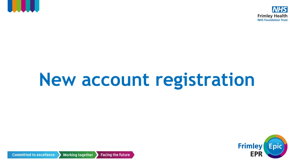 new account registration