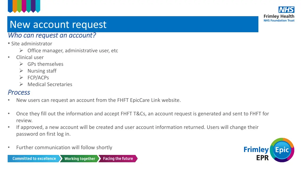 who can request an account who can request