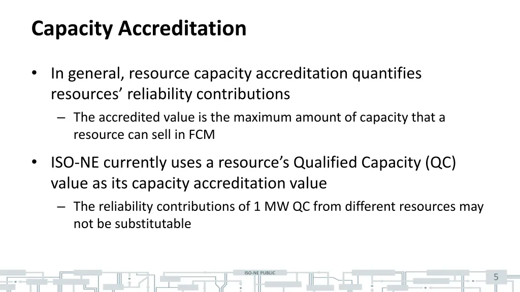 capacity accreditation