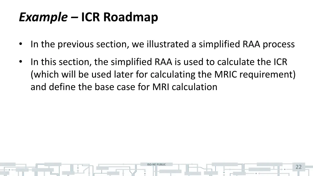 example icr roadmap