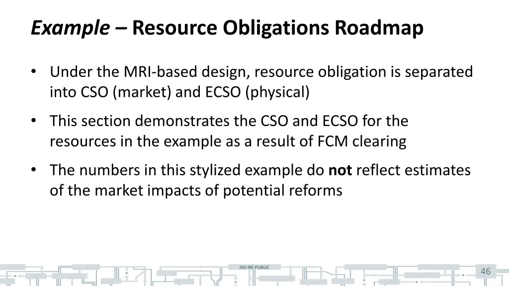 example resource obligations roadmap