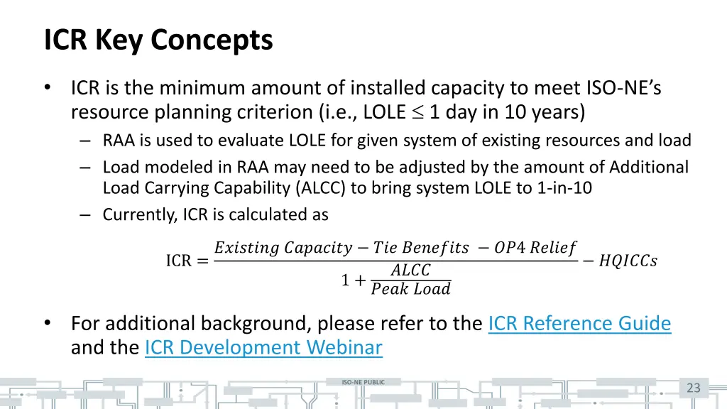 icr key concepts