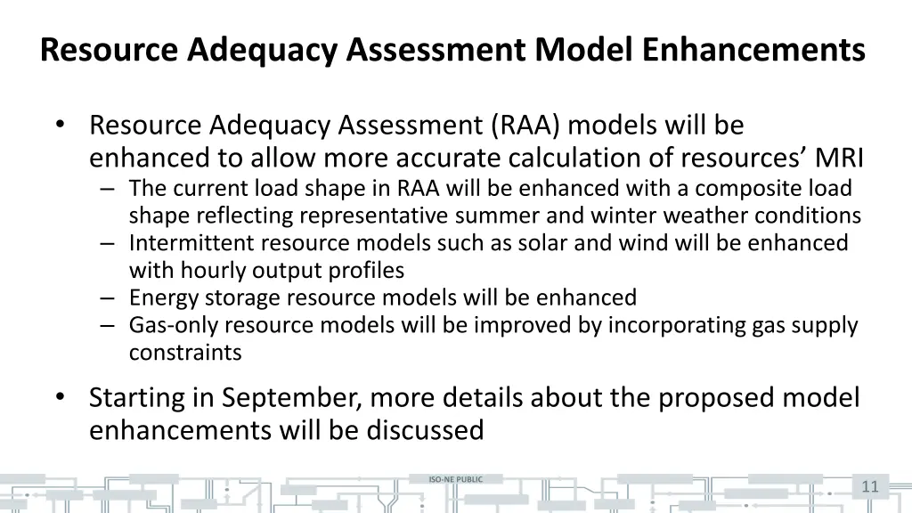 resource adequacy assessment model enhancements