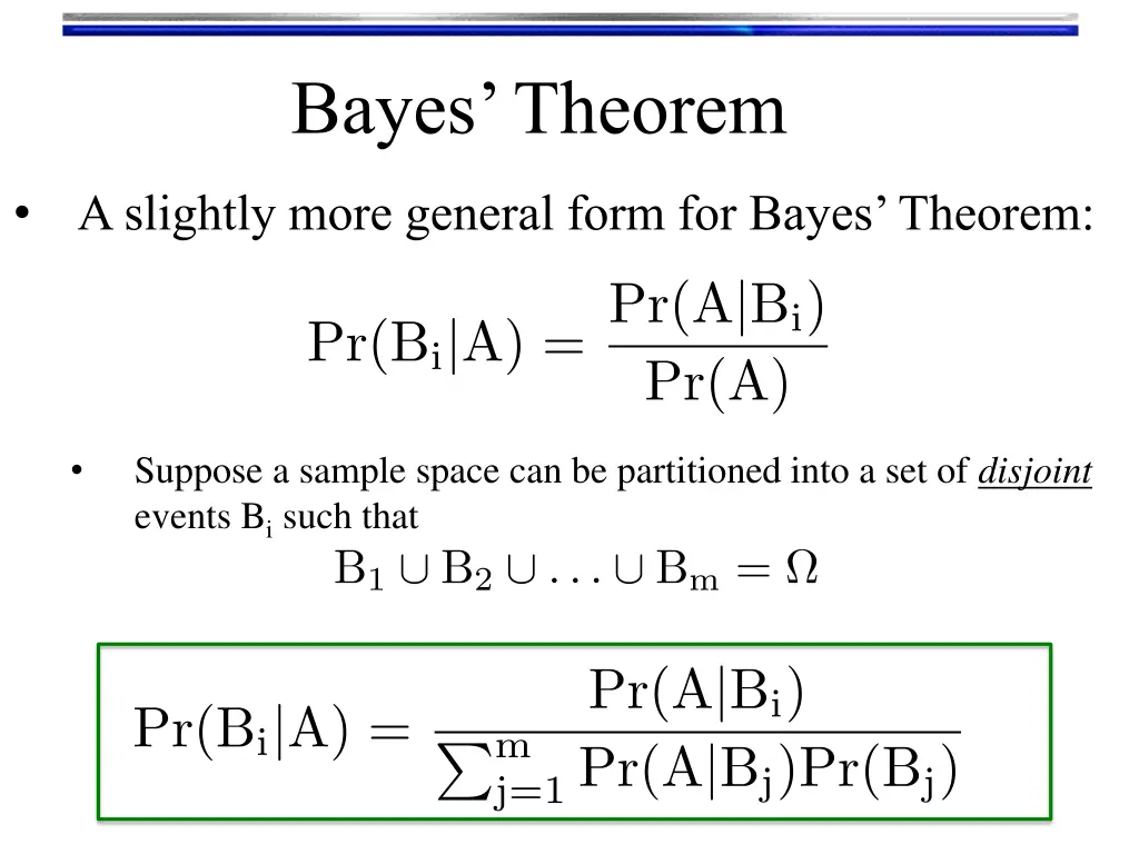 bayes theorem